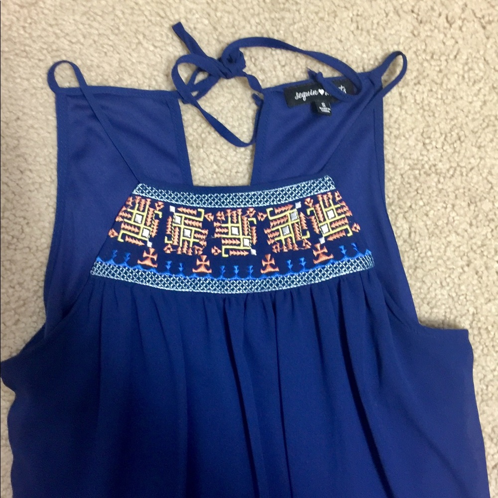 Embroidered Chiffon Dress